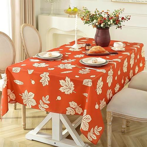 Mantel de poliéster de Acción de Gracias para mesa rectangular, mantel a prueba de derrames para picnic, fiesta o cena, manteles rectangulares con