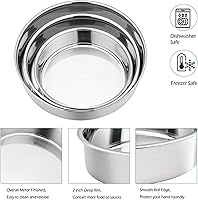 Vista 4 de P&P CHEF Juego de 3 moldes redondos de 8 pulgadas + 9.5 pulgadas + 11 pulgadas para hornear, de acero inoxidable para desmalezar cumpleaños