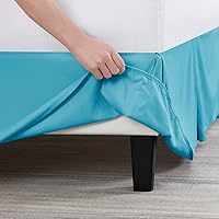 Vista 94 de Nestl - Falda plisada de cama de fácil ajuste, con caída a medida de 14 pulgadas, microfibra suave de doble cepillado, con calidad de hotel