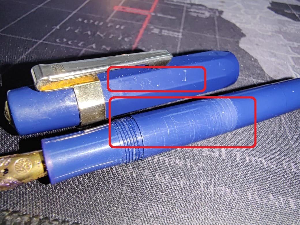 Kaweco Sport Classic Fountain Pen Navy Blue - Fine Nib German Made With Gold Clip