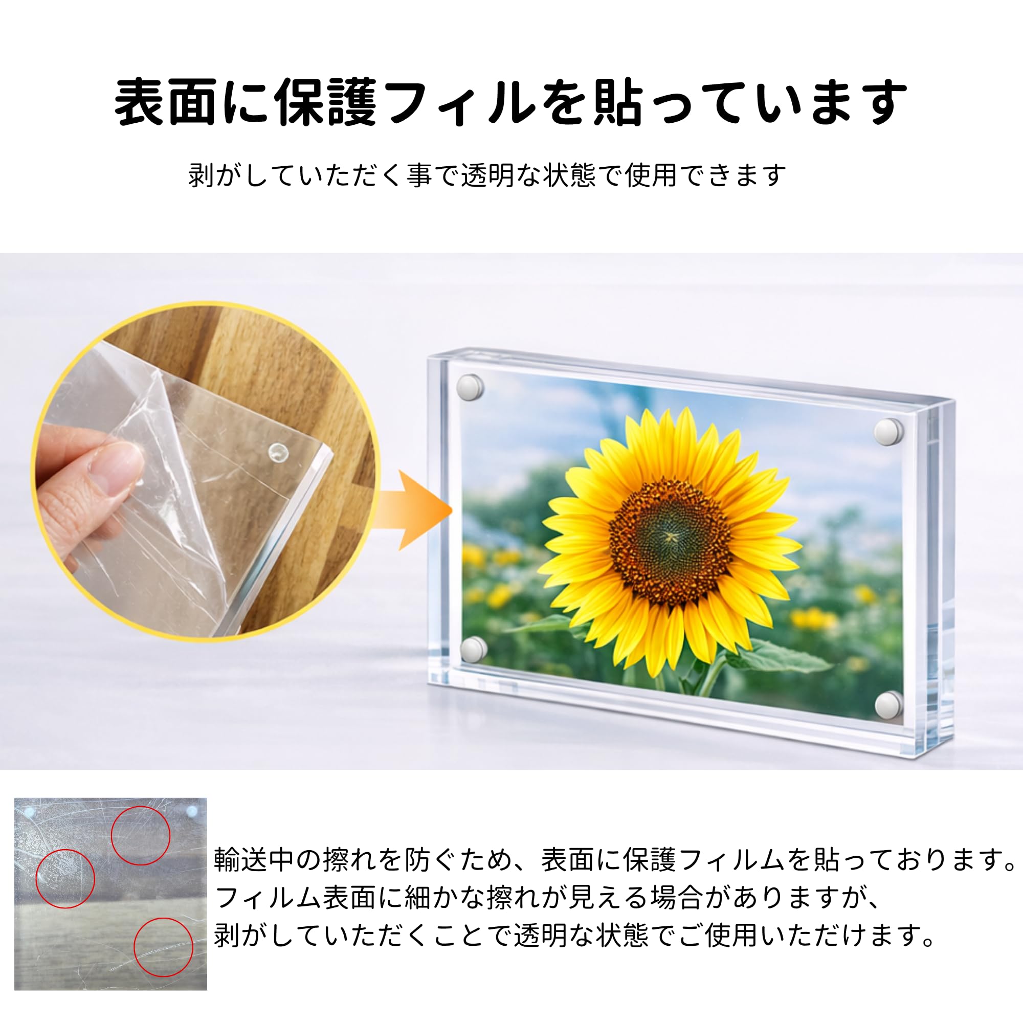 Amazon.co.jp: アクリルフォトフレーム ポストカード マグネット式