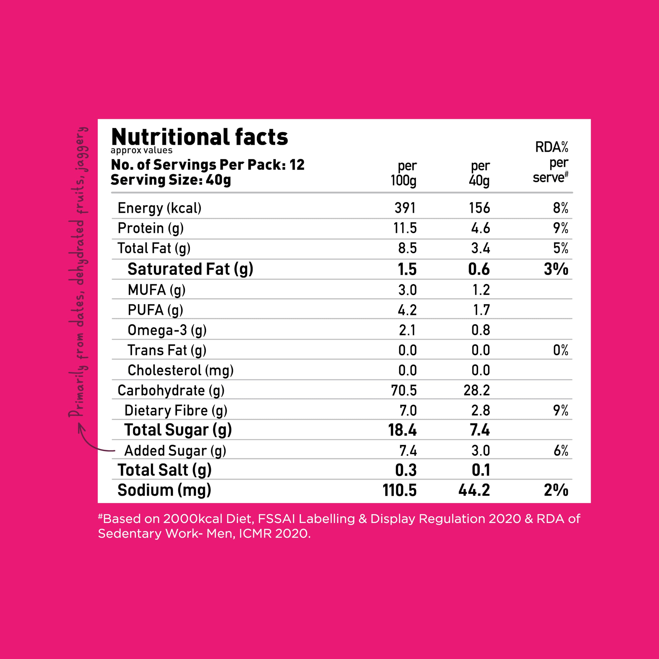 Yogabar Muesli Fruit and Nuts - Wholegrain Breakfast Cereals with Oats and Dry Fruits, High in Omega 3, Gluten Free Granola with Chia and Flax Seeds (500g - Pack of 1) 1