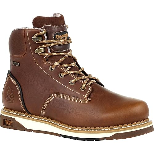 Georgia Boot Men's Brown Amp Lt Wedge Waterproof BRN 6" Work