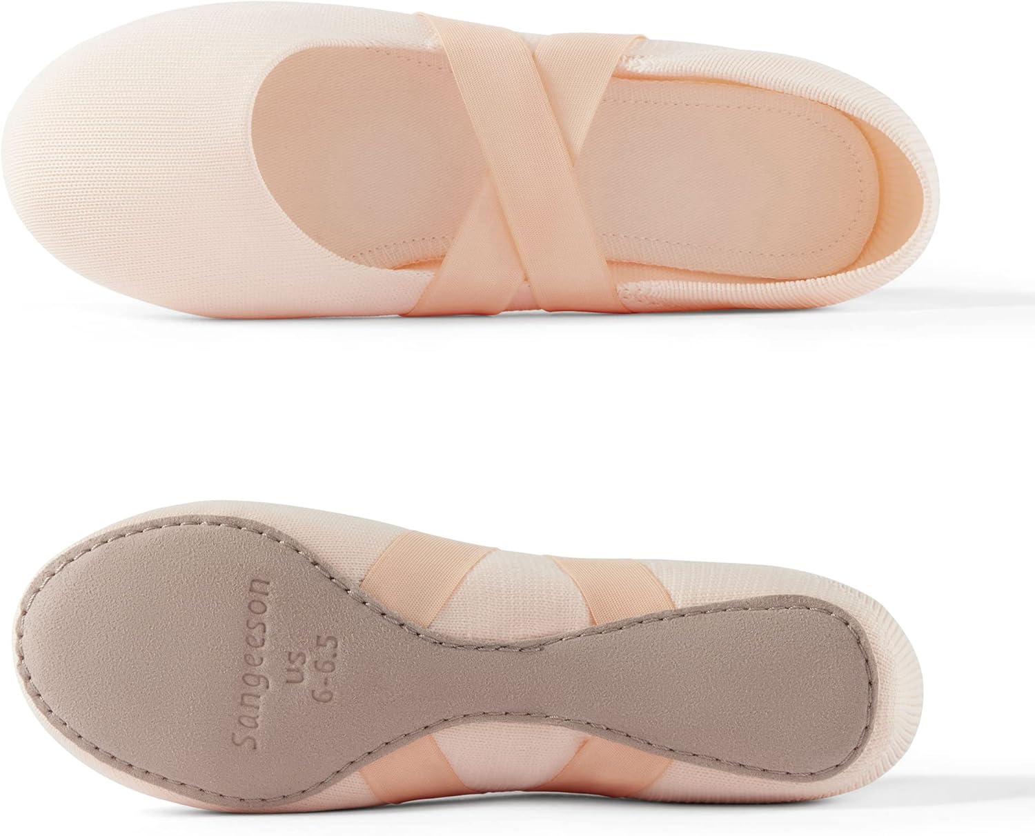 SANGEESON Ballet Shoes for Women(Leather Full Sole, Arch Support, Breathable), Jazz Shoes, Ballerina Shoes, Dance Shoes Women for Beginner - Image 5
