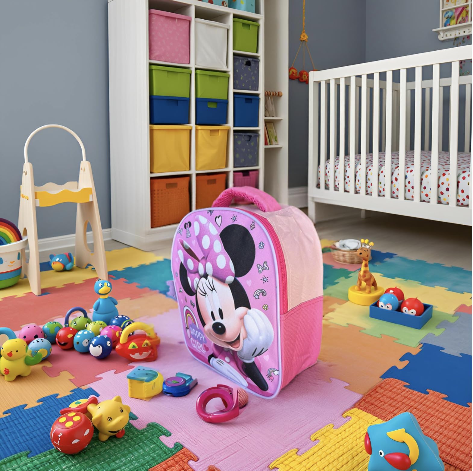 Superdiver - Zaino infantile di Minnie Mouse - Licenza ufficiale Disney - Ideale per scuola e asilo - Perfetto per bambini e bambine - Colore rosa - Dimensioni: 24x20x10 cm