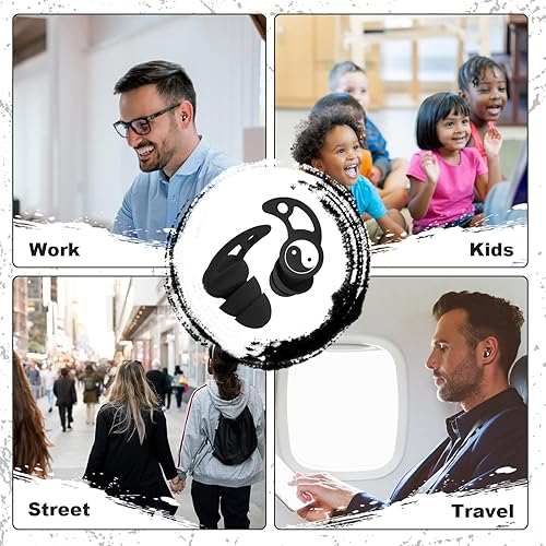 Miniatura 5 de Tapones para los oídos para dormir, tapones reutilizables para los oídos con cancelación de ruido para dormir, 2 pares de tapones para los oídos de