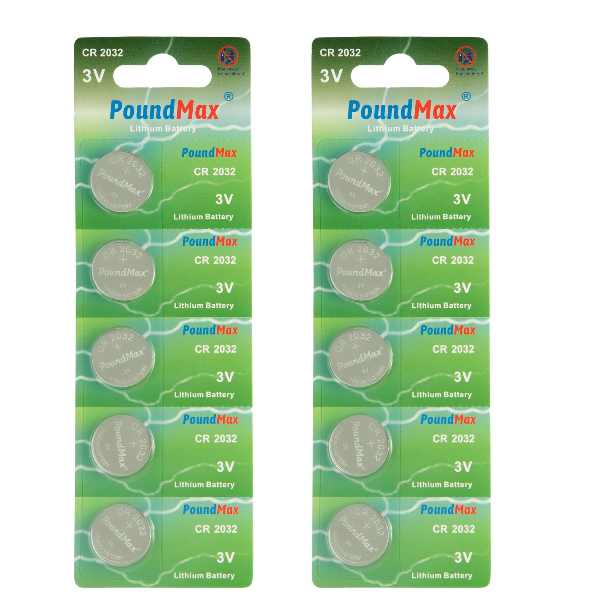 10 X CR2032 Lithium Button Cell Battery Batteries 3V UK