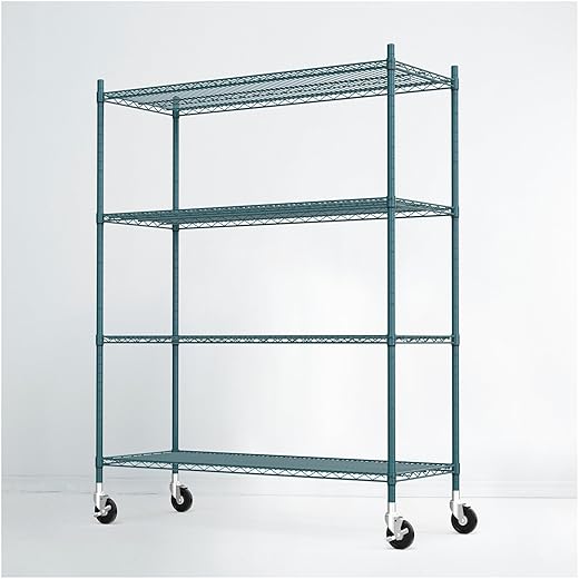 APLSS NSF 4-Tier Green-Epoxy Shelving