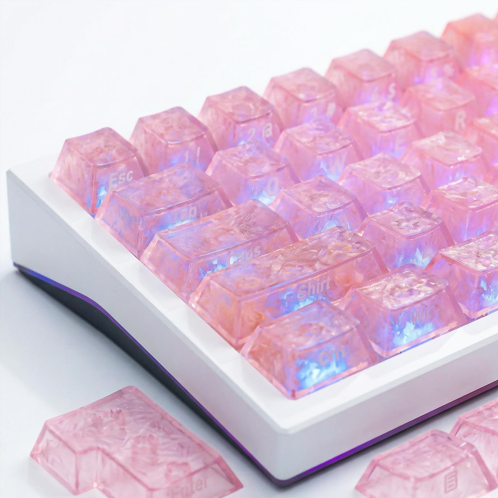 Teclas PBT texturizadas Sunzit perfil Cherry para evitar el desgaste 8