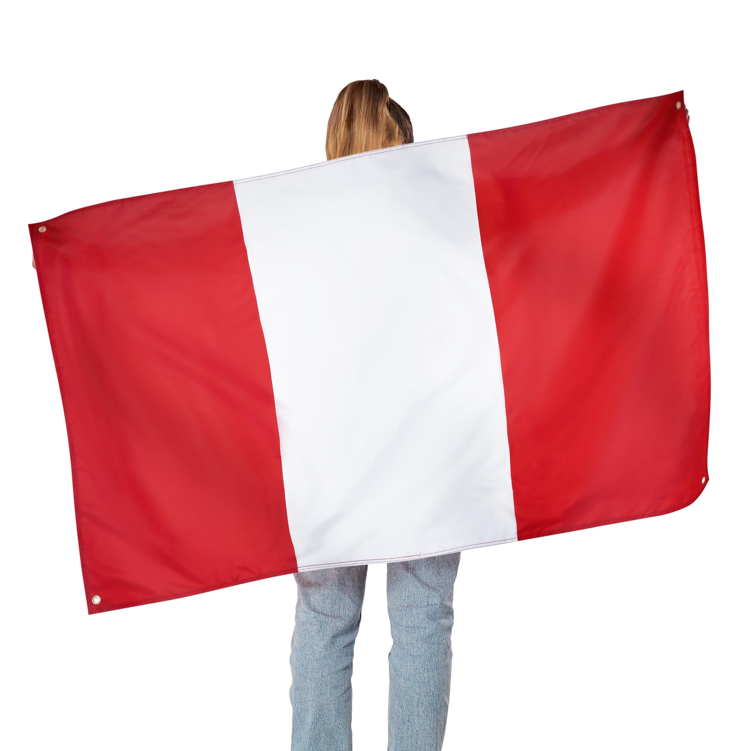 Runesol Peru Flag, 91x152cm, 3ft x 5ft, 4 Grommets, Eyelet In Every Corner, Peruvian Flag, Bandera de Perú, Premium Flags - Image 2