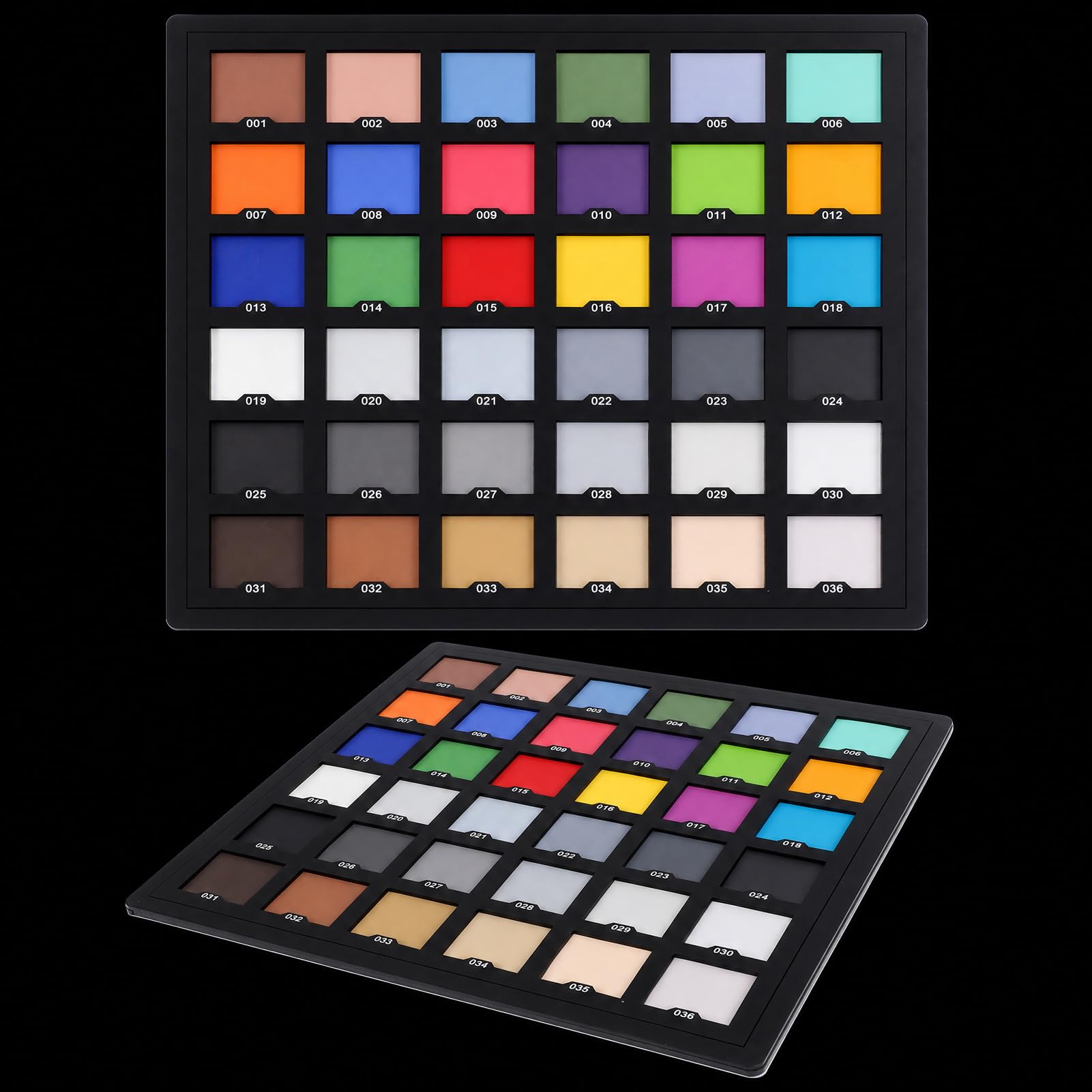 Dpofirs Color Checker Kamera-Farbkorrekturkarte, 8,3 X 8,3 Zoll Farbkalibrierungskarte mit 36 ​​Feldern für Foto- und Videofarbgenauigkeit