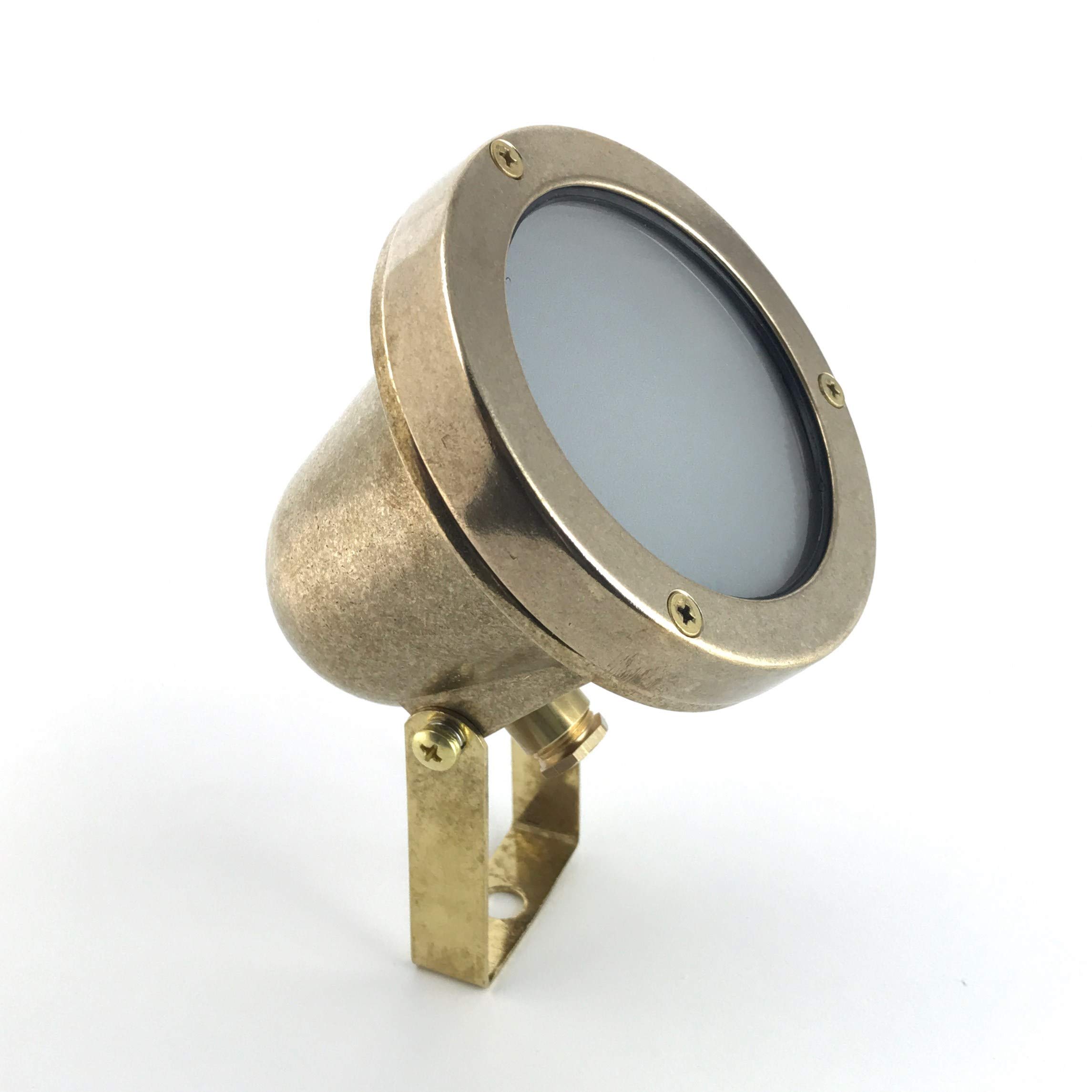 KsH and Co Konstantinos IP64 Adjustable Brass spot GU10 50 W LED
