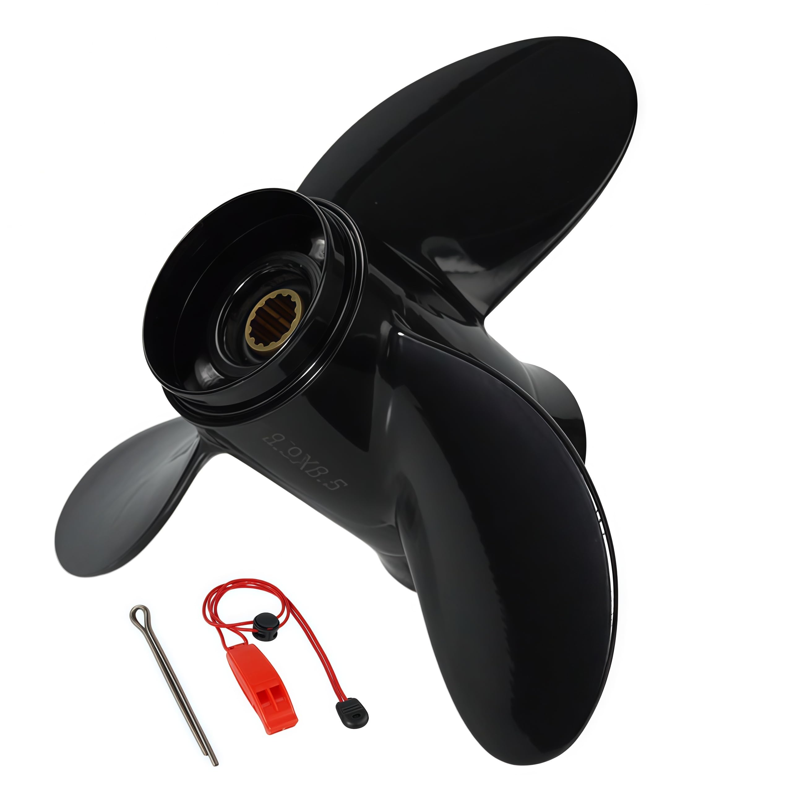 QIKIRUO 8.5x6.5,8.9x7,8.9x9.5,8.9x8.5 Aluminum Propeller fit Mercury/Tohatsu & Nissan Outboard Engine 8hp 9.9hp Propeller 12 Tooth Spline,RH