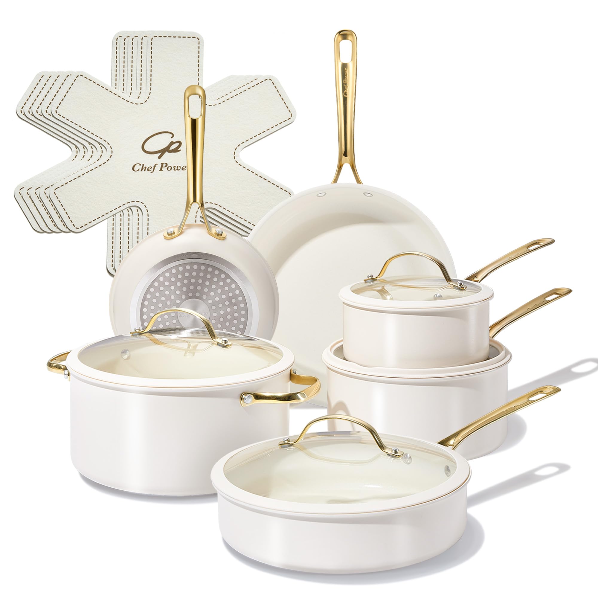 Chef Power 15Pcs Ceramic Cookware Sets