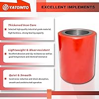 Vista 4 de Juego completo de ruedas de carga de gato para palet/camión YATOINTO con ejes y rodillo de entrada y salida de 3 x 3,75 pulgadas con rodamientos