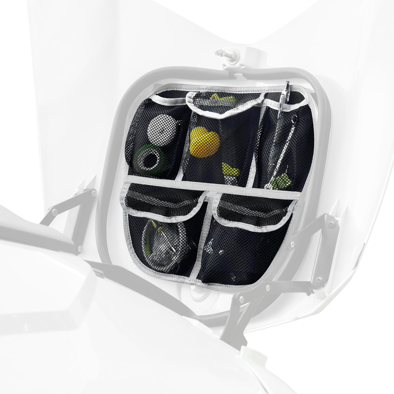 Front Trunk Lid Organizer Fit for Can Am Spyder F3 F3S F3T F3L 2015-2025 Removable 5 Mesh Pocket Luggage Storage Bag (Black)