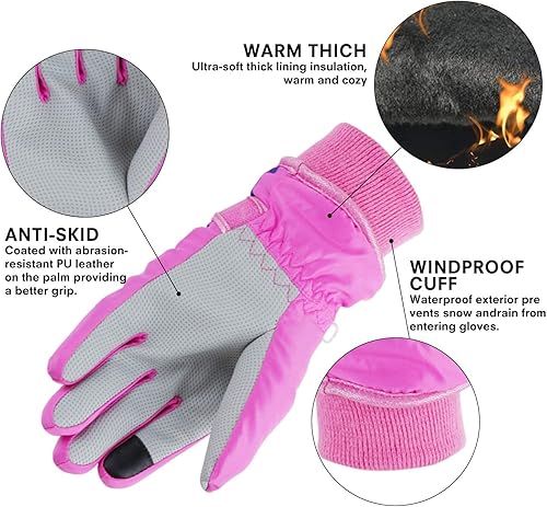 Miniatura 3 de Guantes de nieve para hombre y mujer, impermeables, para invierno, cálidos, para esquí, snowboard, guantes para mujer