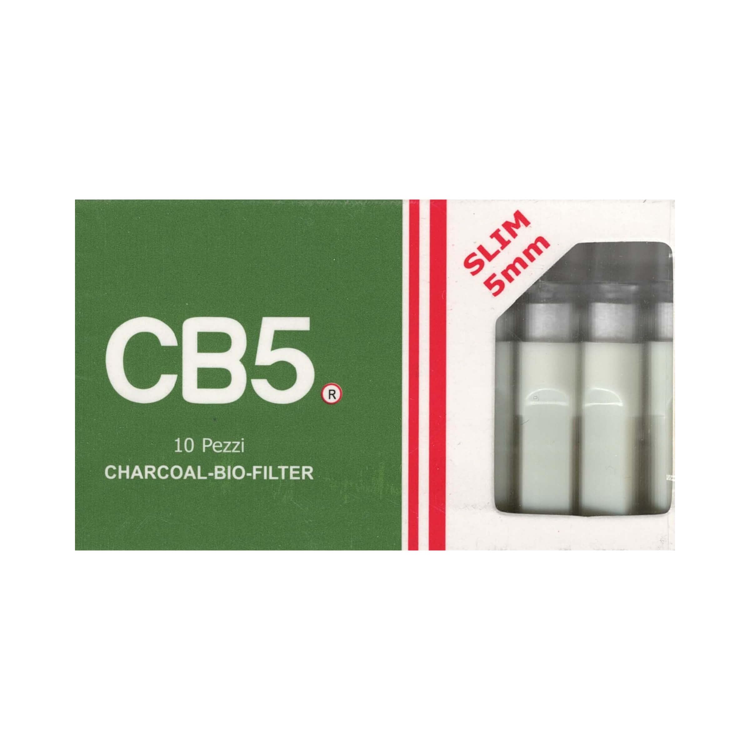 CB5 Mini boquillas Slim de 5 mm con carbón activo Bio Charcoal – Caja de 30 cajas de 10 unidades