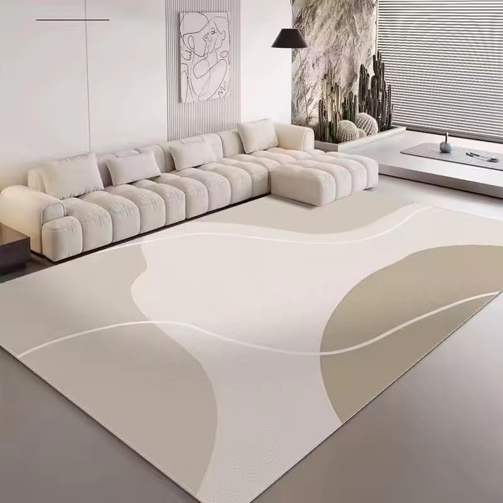 Grand tapis pour salon Morandi déco tapis de sol antidérapant moderne 90x120cm étude dressing