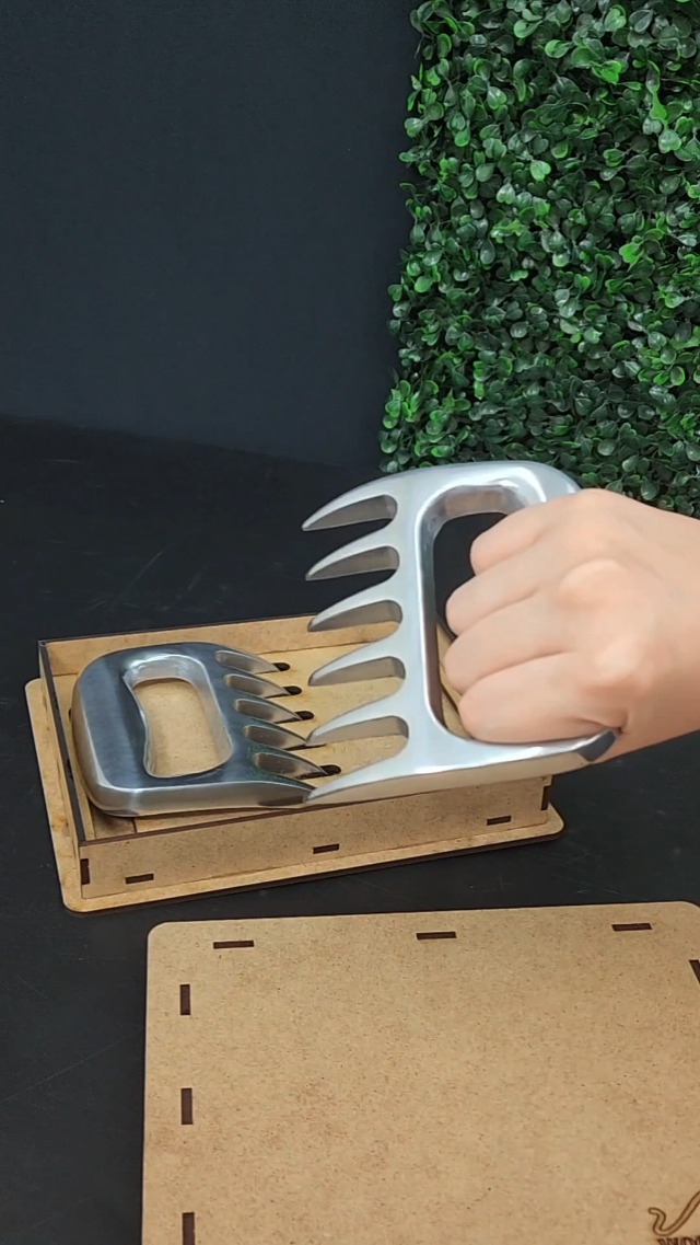 WOODBULL BBQ Fleischkrallen Aus Alu – 2-teilig, Für Pulled Pork & Grillen