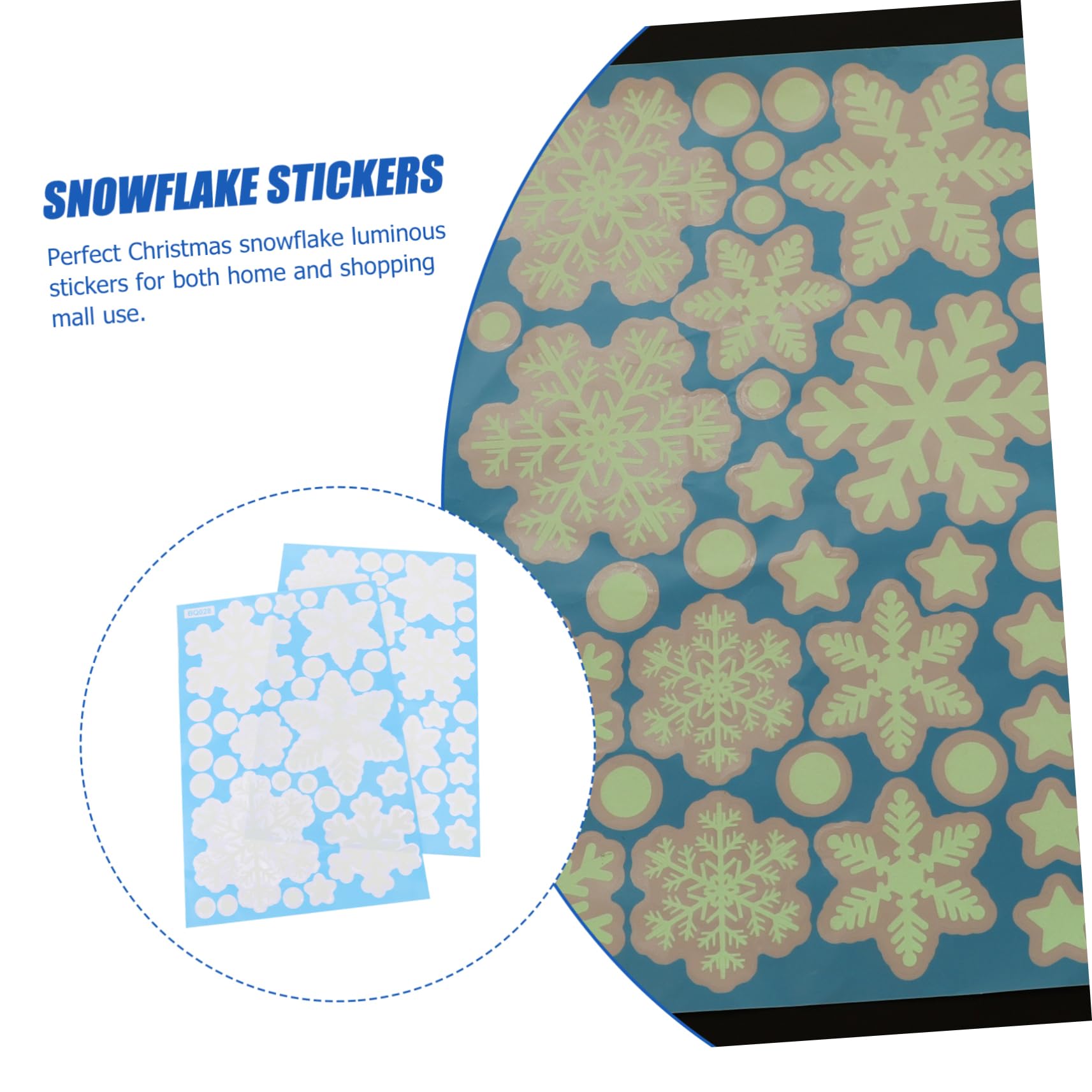 FRCOLOR 10blätter Weihnachtsdeko Aufkleber Leuchtende Schneeflocken Sticker Für Fenster Wände Deko Für Festliche