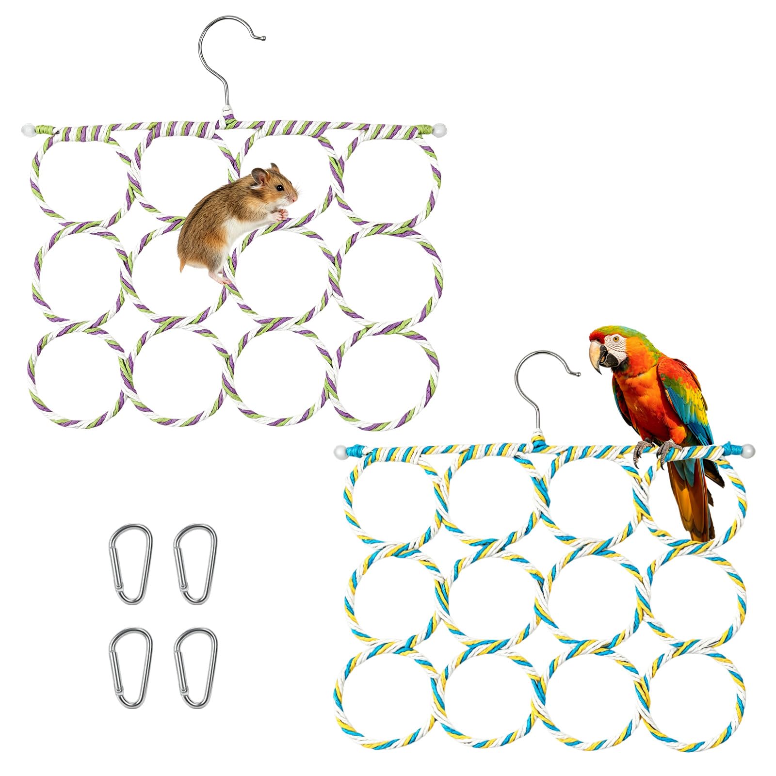 2 PCS Rat Climbing Ladder Rope Perch, 76 x 38 cm, Colour Random
