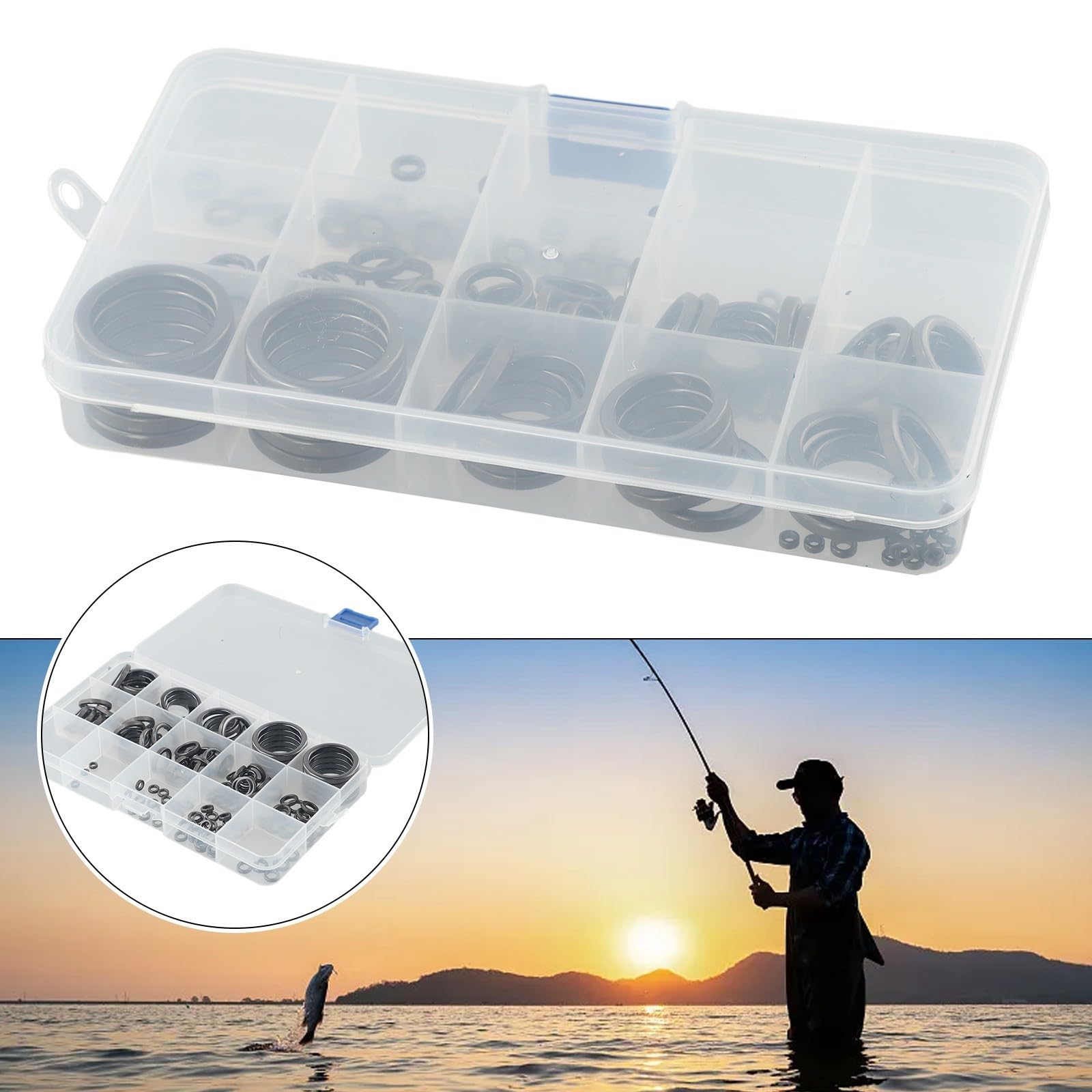 Kit Riparazione Anelli Guida In Ceramica Per Canne Da Pesca, 160 Pezzi, 11 Misure, Per Acqua Dolce E Salata
