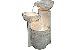 International Ceramic Cascading Bowl Fountain 25.5" H by Melrose International