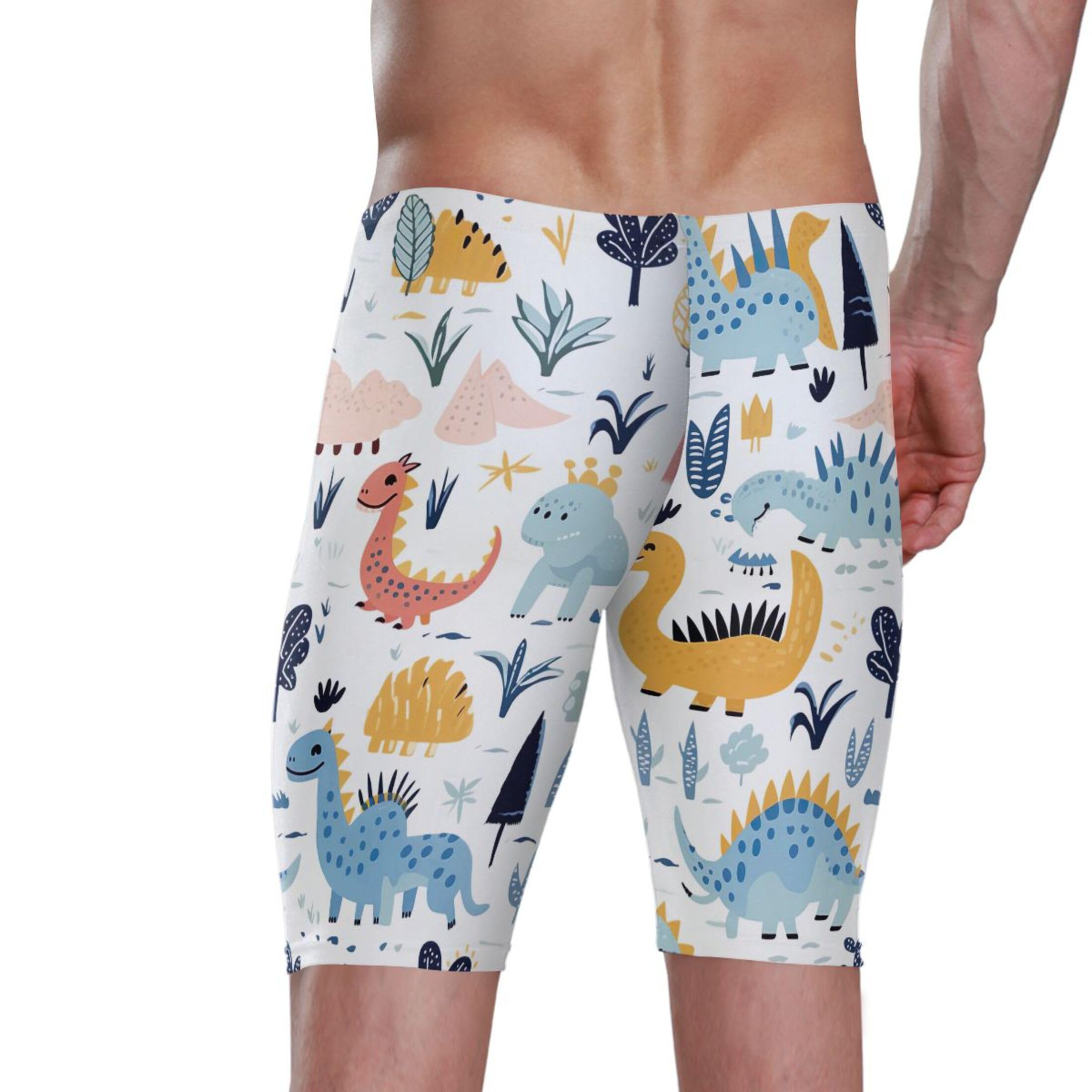 Cute Dinosaur Dino Animal Swim Jammers Swimsuit for Men XXL B0401361