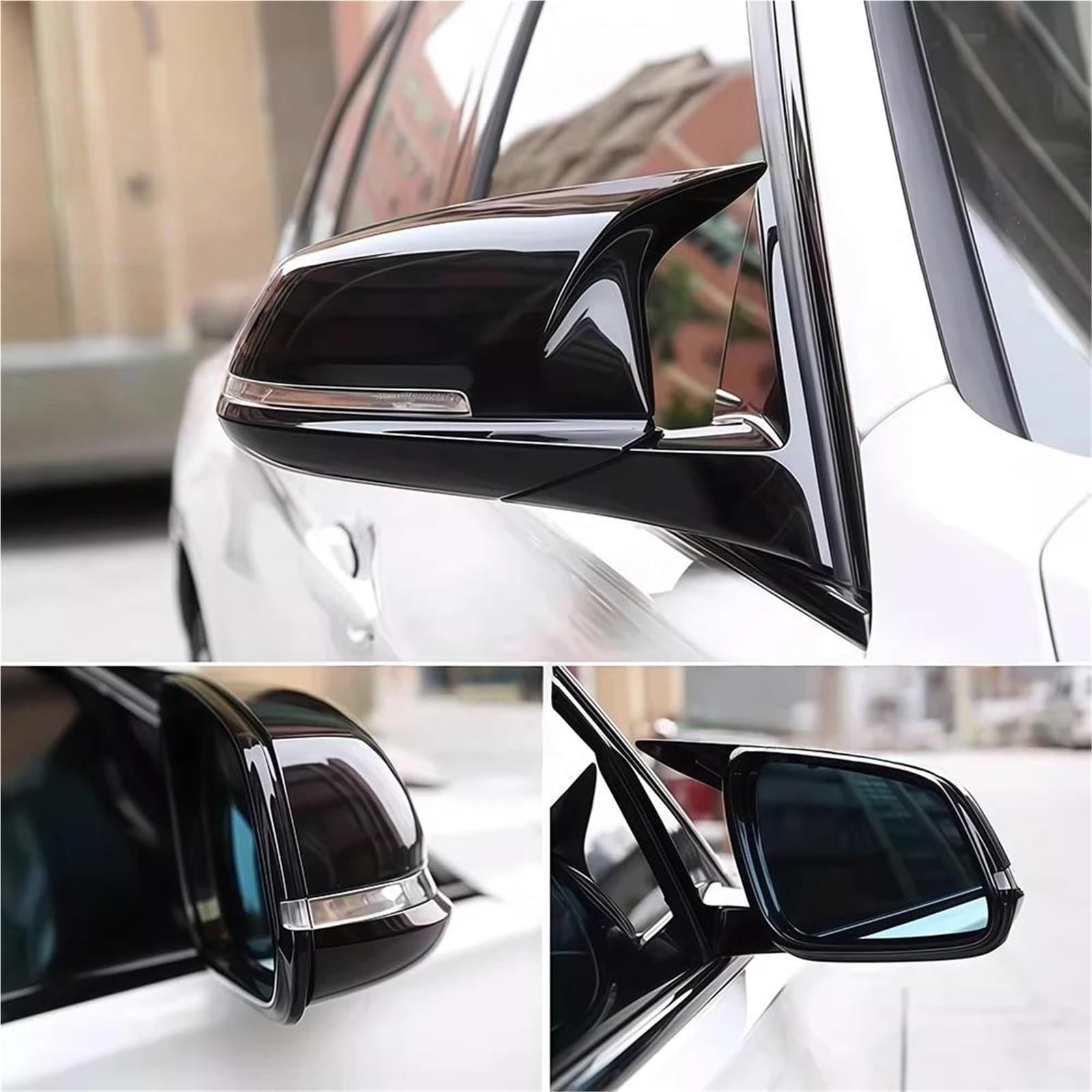 Calotta Specchio Per BMW Per 1 2 3 4 Serie F20 F30 F31 F32 F36 2012 - UP 320i 328i 330d 335i M3 M4 Look Sostituzione Stile Specchio Copertura(Glossy Black)