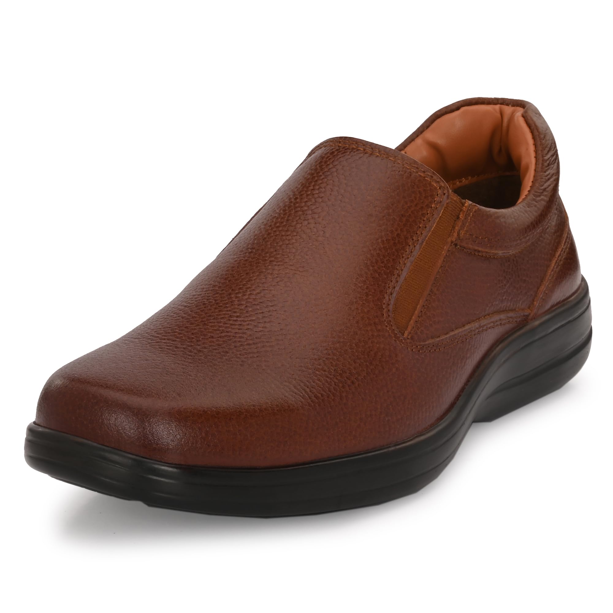 Auserio Mens Trumock Full Grain Leather Slip On Formal Shoes | Anti Skid Sole & Memory Foam Padded Insole | Comfort Shoes for Office & Parties | Tan 8 UK (SSE 156) (B0C9V47N6Y) Amazon Price History, Amazon Price Tracker
