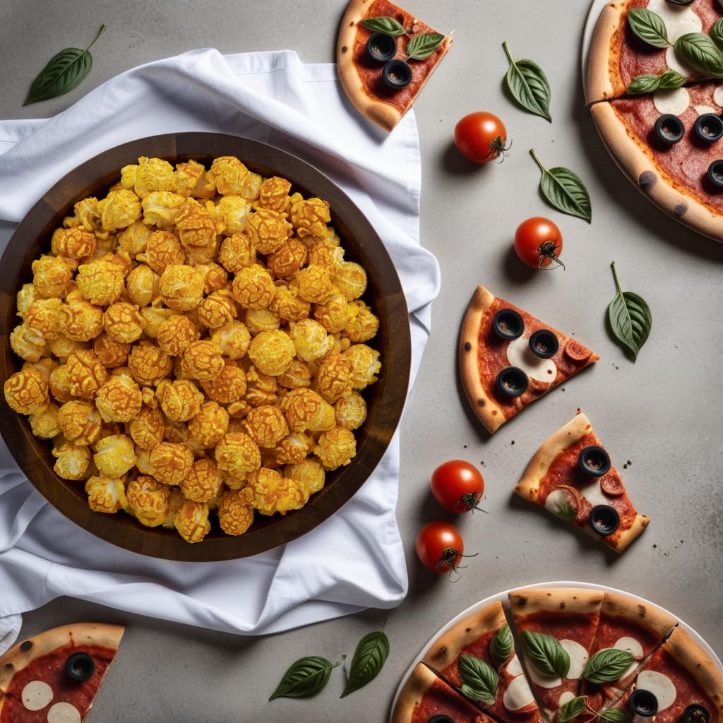 Signature Popcorn - 3-Pack Large Resealable Bags, Chicago Pizza, Gourmet Popcorn Snack, Gluten Free