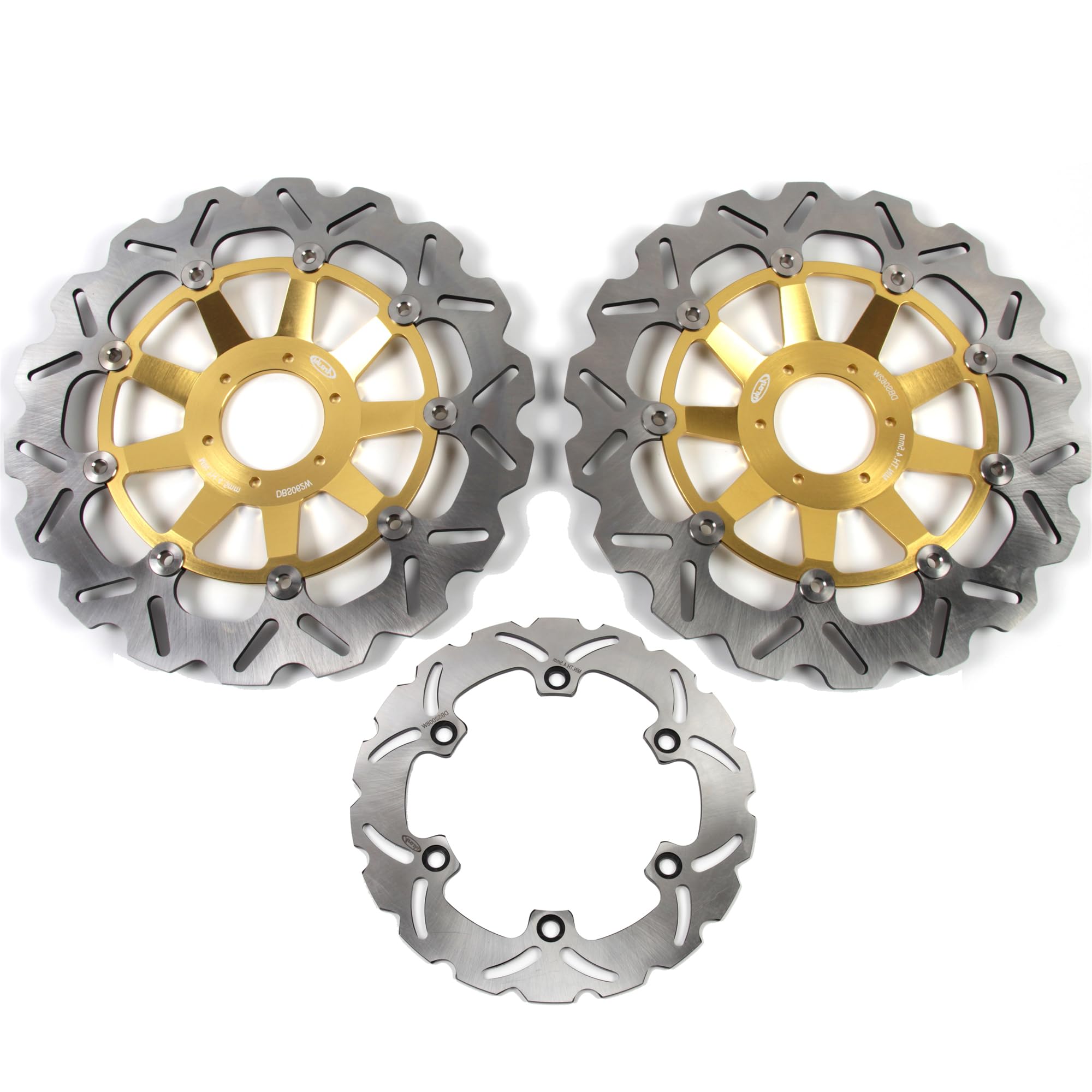 Rotores Discos de Freno Delantero Trasero para Hon.da CBR1100XX 1999-2007 Accesorios de Motocicletas CBR 1100XX CBR1100 XX 2000 2001 2002 2003 2004 2005 2006 Oro