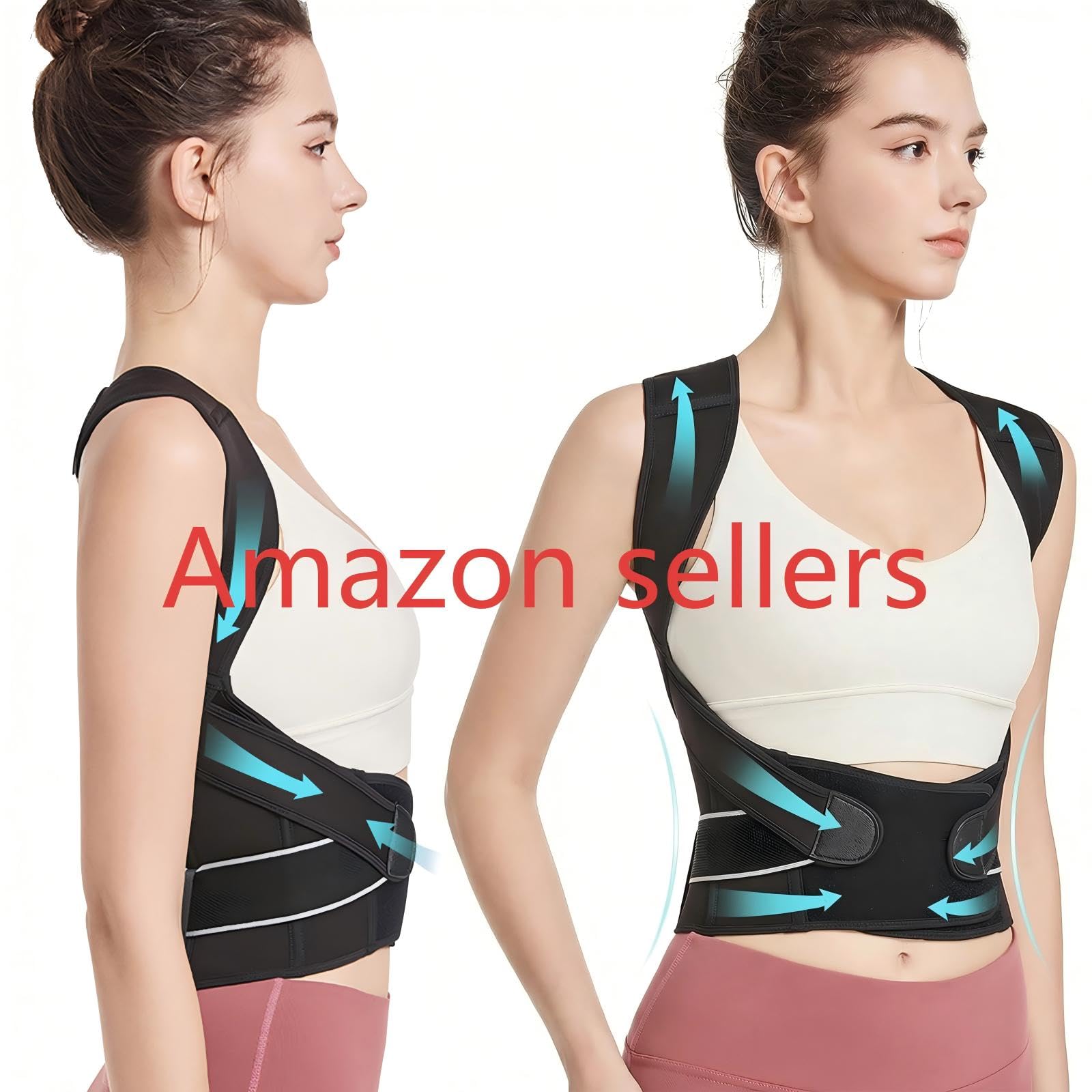 Eicgo Posture Corrector,Suitable for Men and Women Upper and Lower Back Pain Relief - Scoliosis, Hunchback, Eicgo Adjustable Posture Corrector belt,