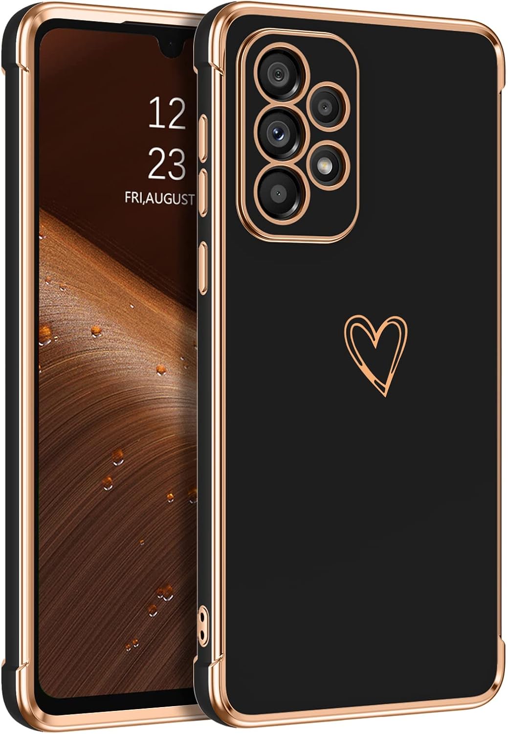 GUAGUA Handyhülle Für IPhone 13 Mini – Mit Herz-Muster, Stoßfest, TPU Silikon