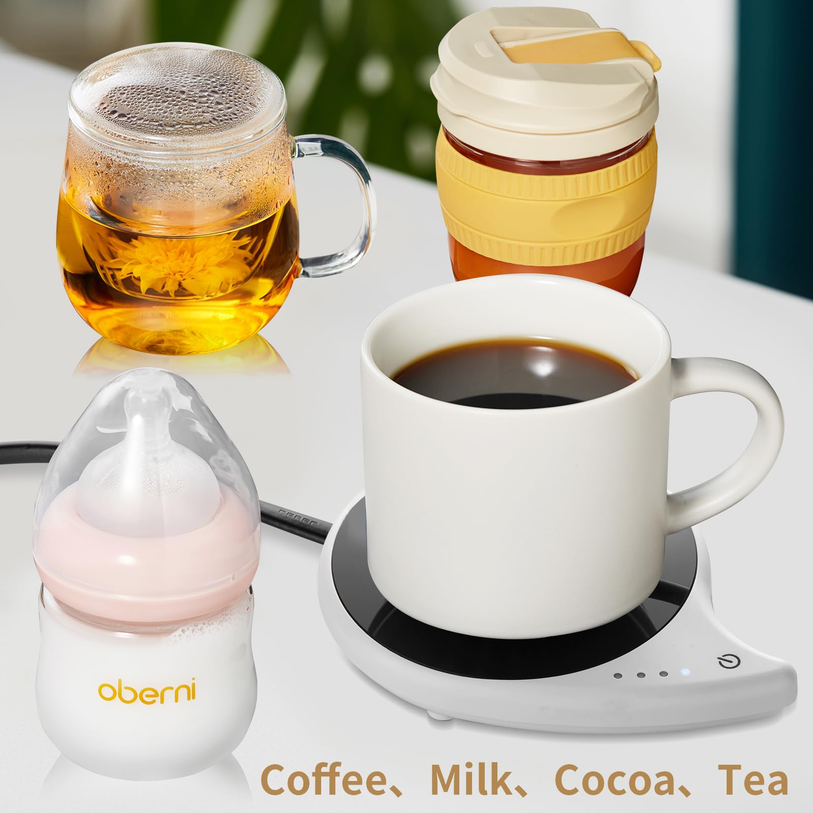 Amazon.com: Coffee Warmer for Desk, Touch Control Mug Warmer, 4 Temperature  Settings Up to 144, 4.3-inch Plate for Glass Cups, Mugs, Teapots, 59-inch  Cord, Ideal for Office and Gifts: Home & Kitchen