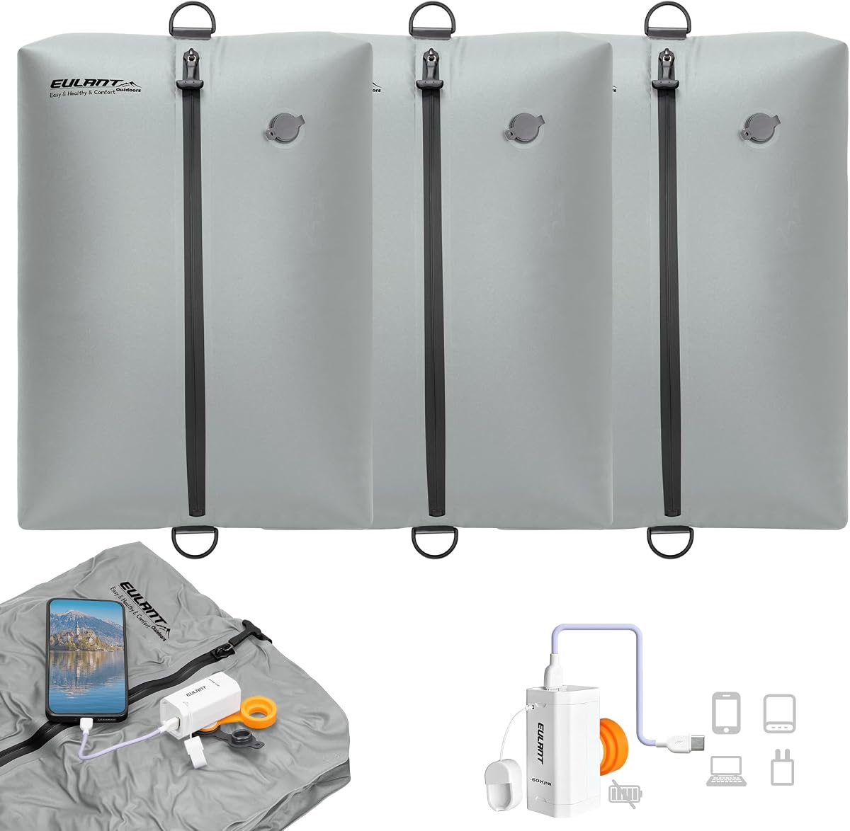 Bolsas de vacío de viaje, bolsa de compresión de vacío impermeable IPX8 | Bolsas de vacío para viajes con bomba sin batería, bolsas TSA reutilizables para ahorrar espacio para maletas y equipaje