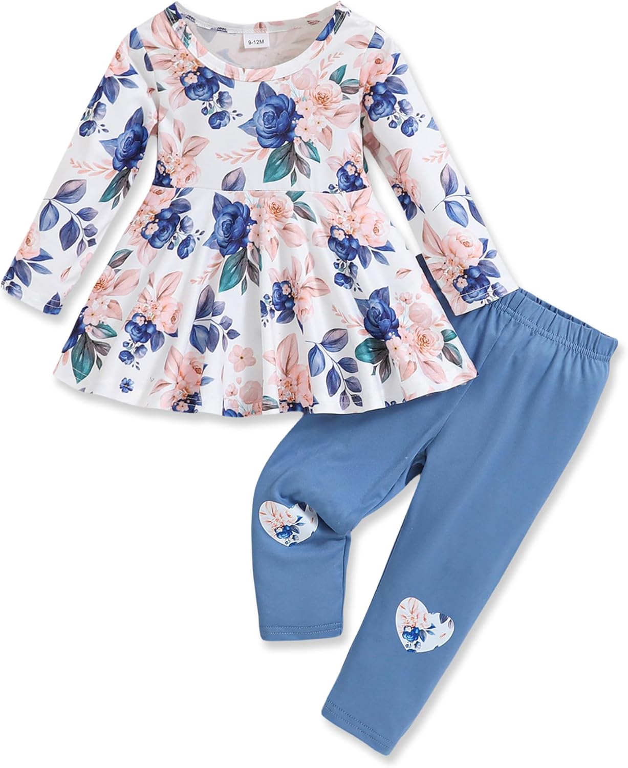 Baby Girl Clothes Toddler Girl Outfits Fall Winter Ruffle Shirt Pants Cute Infant Clothing Set for Little Girl