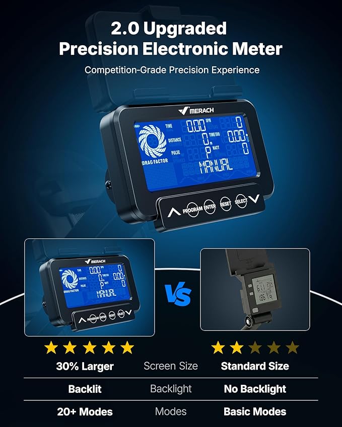 Máquina de remo profesional MERACH con resistencia ajustable miniatura 2