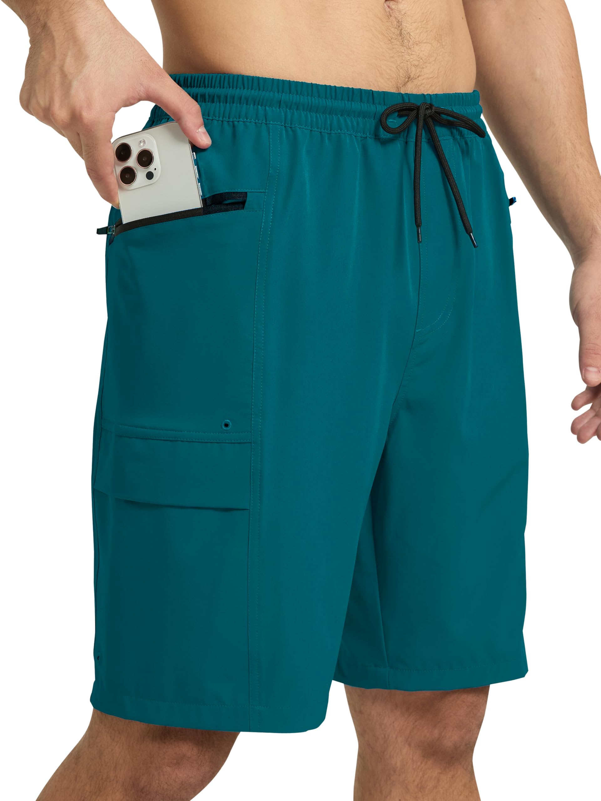 Arcweg Cargo Badehose Herren Badeshorts Männer mit Mesh-Futter Schnelltrocknende Boardshorts mit 4 Taschen (Reißverschluss & Klett) Robust für Strand, Angeln & Outdoor-Abenteuer