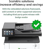 Vista 8 de Lexmark MX432adwe Impresora láser monocromática, dúplex integrado, volumen de página mensual recomendado: 800-8,000 páginas, velocidad de impresión