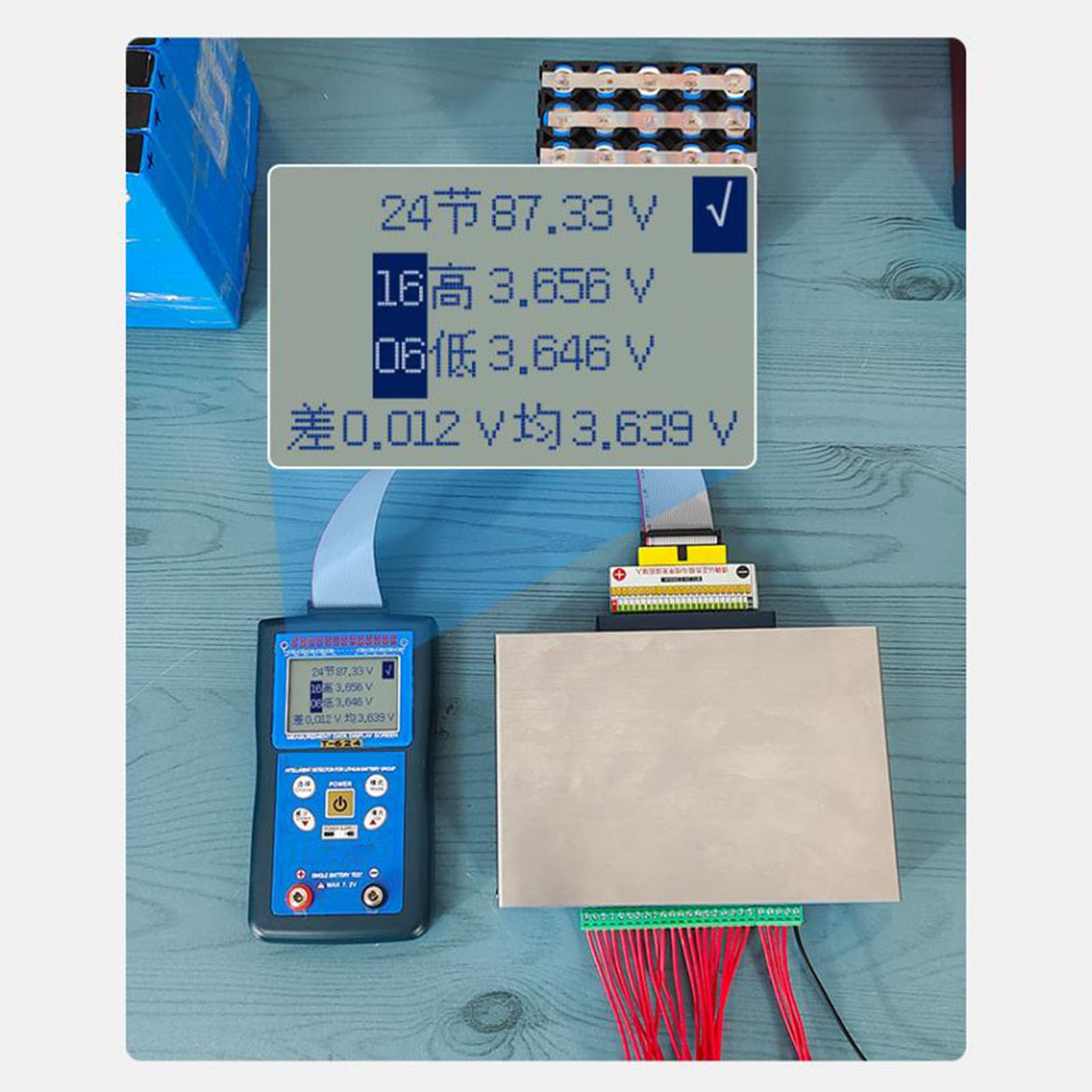 Pacco Batterie al Litio Equalizzatore Attivo 4-24 Corde 5A con Display LED e Gestione per Prestazioni e Prestazioni Migliorate