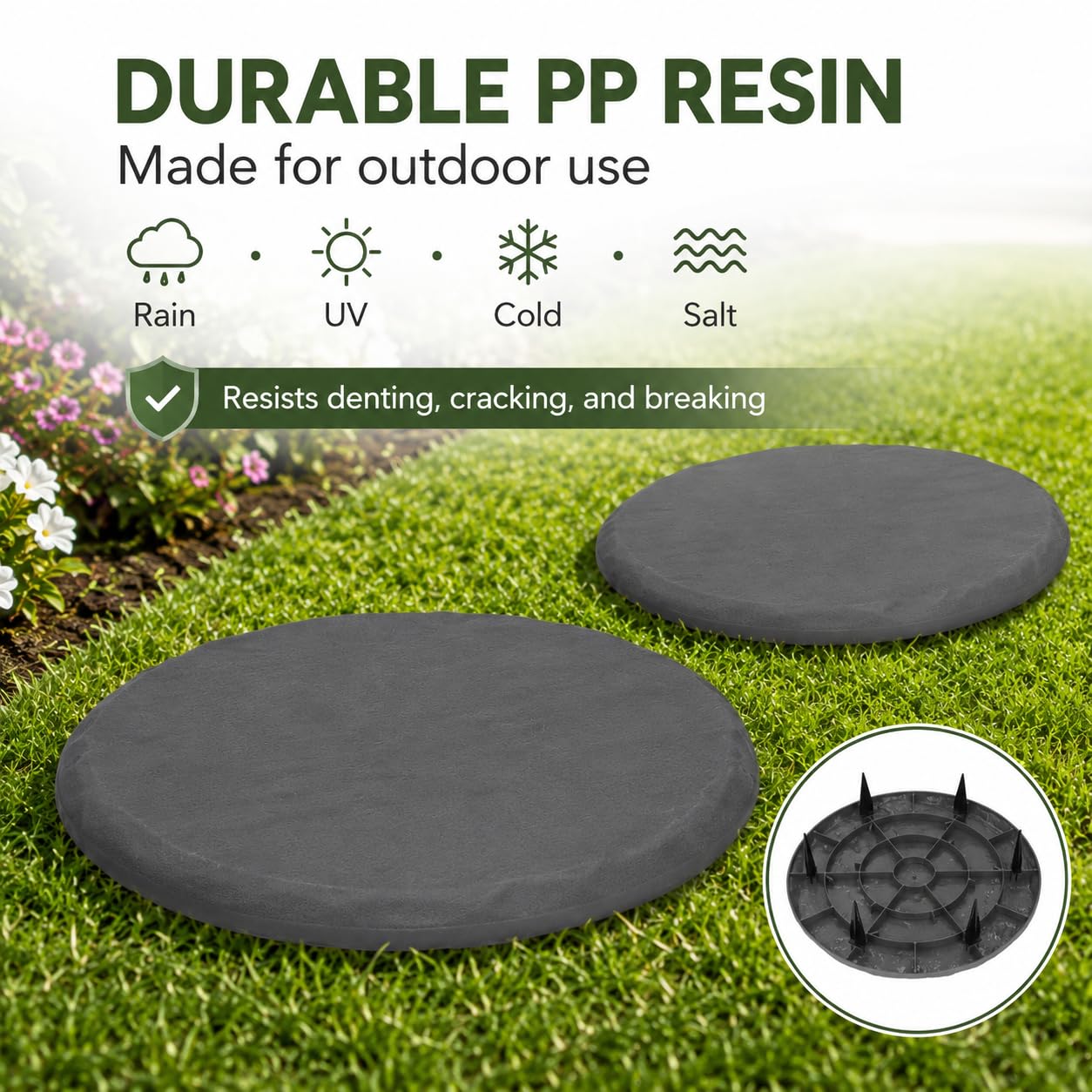 Pietre Miliari per Esterni, Pietre Miliari Decorative in Polipropilene con Picchetti da Terra, Pietre Miliari per Passerella Pietre Miliari per Percorso per Vialetto da Giardino