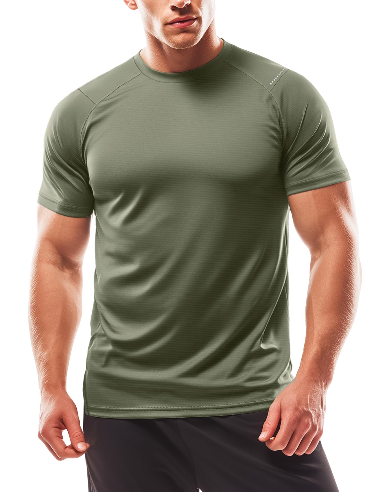 Workout Shirts for Men Quick Dry Moisture Wicking Athletic T-Shirt