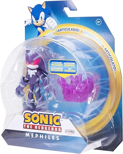Miniatura 8 de Sonic the Hedgehog Figura de acción de Mephiles the Dark de 4 pulgadas con accesorio de base de niebla morada. A partir de 3 años (con licencia