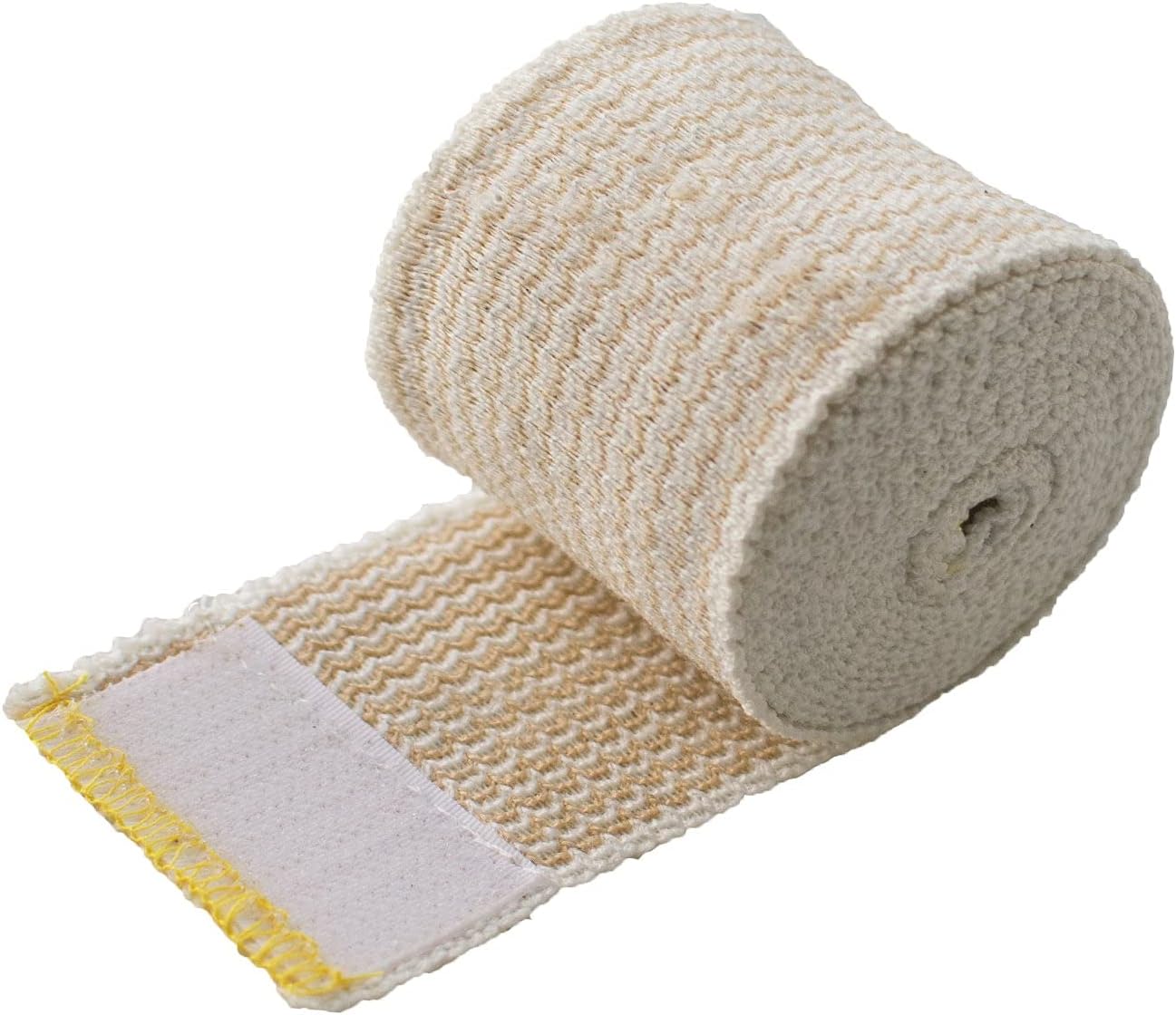 Nexskin (2” Wide, 1 Pack) | Latex Free Organic USA Cotton | Stretch Elastic Athletic/Medical Compression Bandage Hook & Loop Fasteners Both Ends | Lifetime Washable Reusable