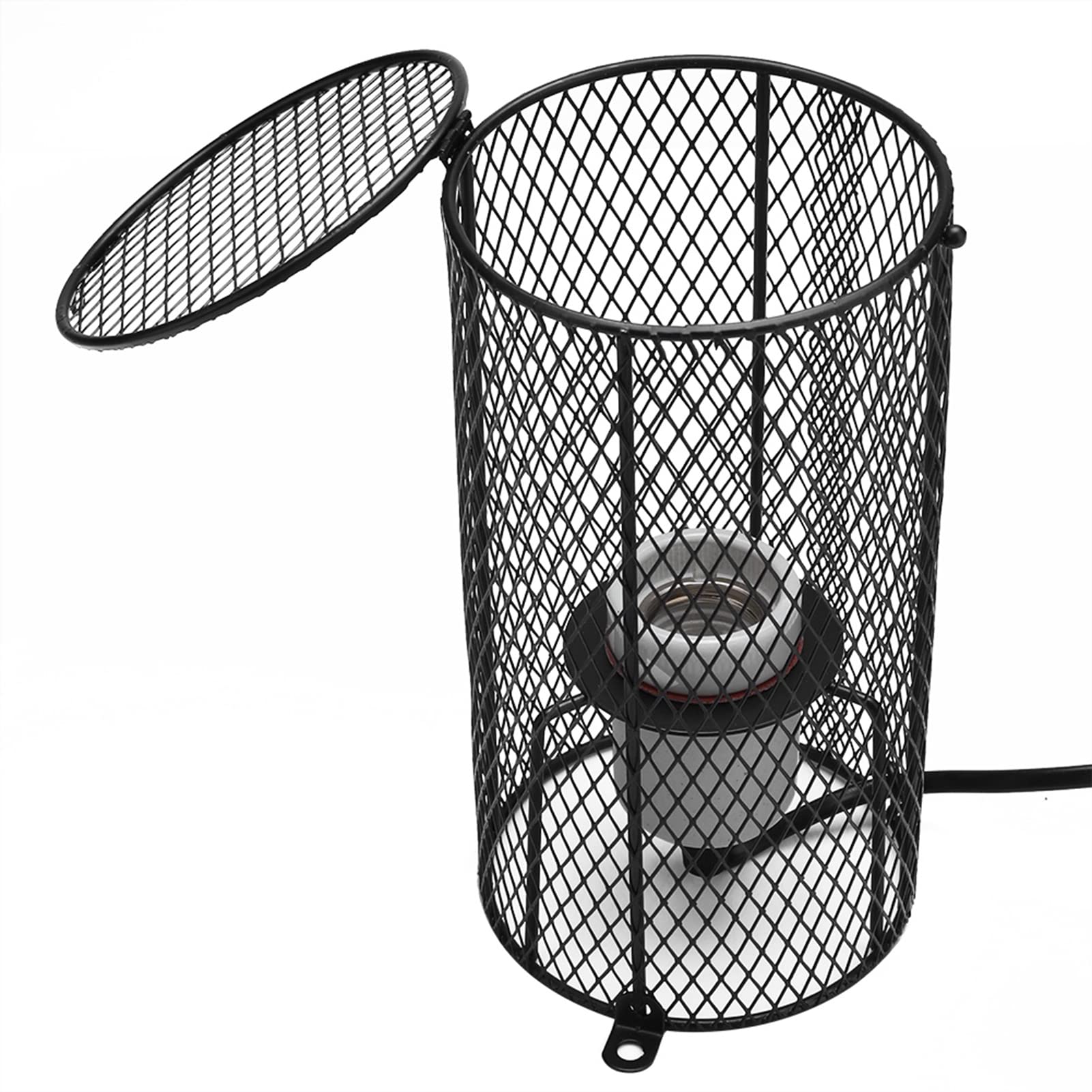 Protection de Lampe Chauffante pour Reptiles, Support Anti-Chaleur avec Émetteur en Céramique (EU)