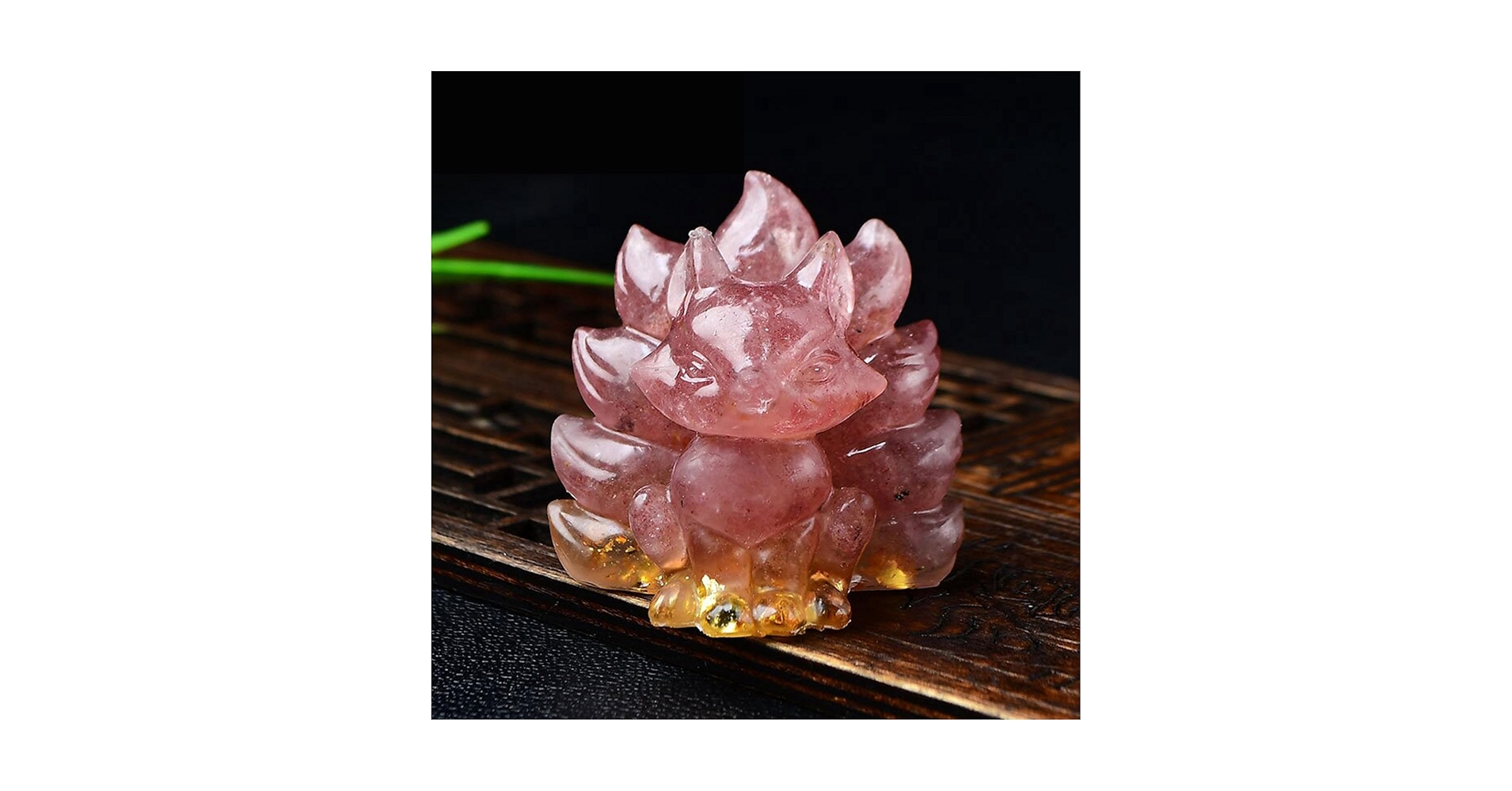 Amazon.co.jp: 九尾狐 天然水晶 天然石 クリスタル ミニ キツネ 小さい