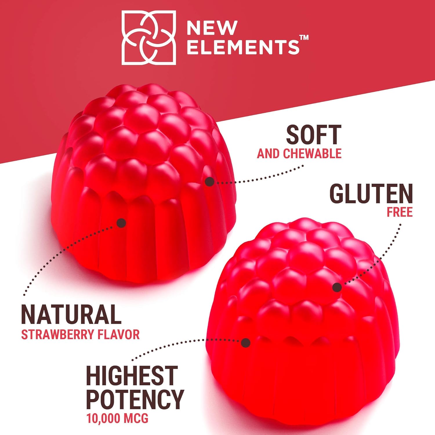 Biotin Gummies 10000mcg, Hair Skin and Nails Vitamins, Chewable Hair Growth Supplement for Men & Women, Vegan, Pectin Based, Strawberry Flavor, Non-GMO, Gluten Free : Health & Household