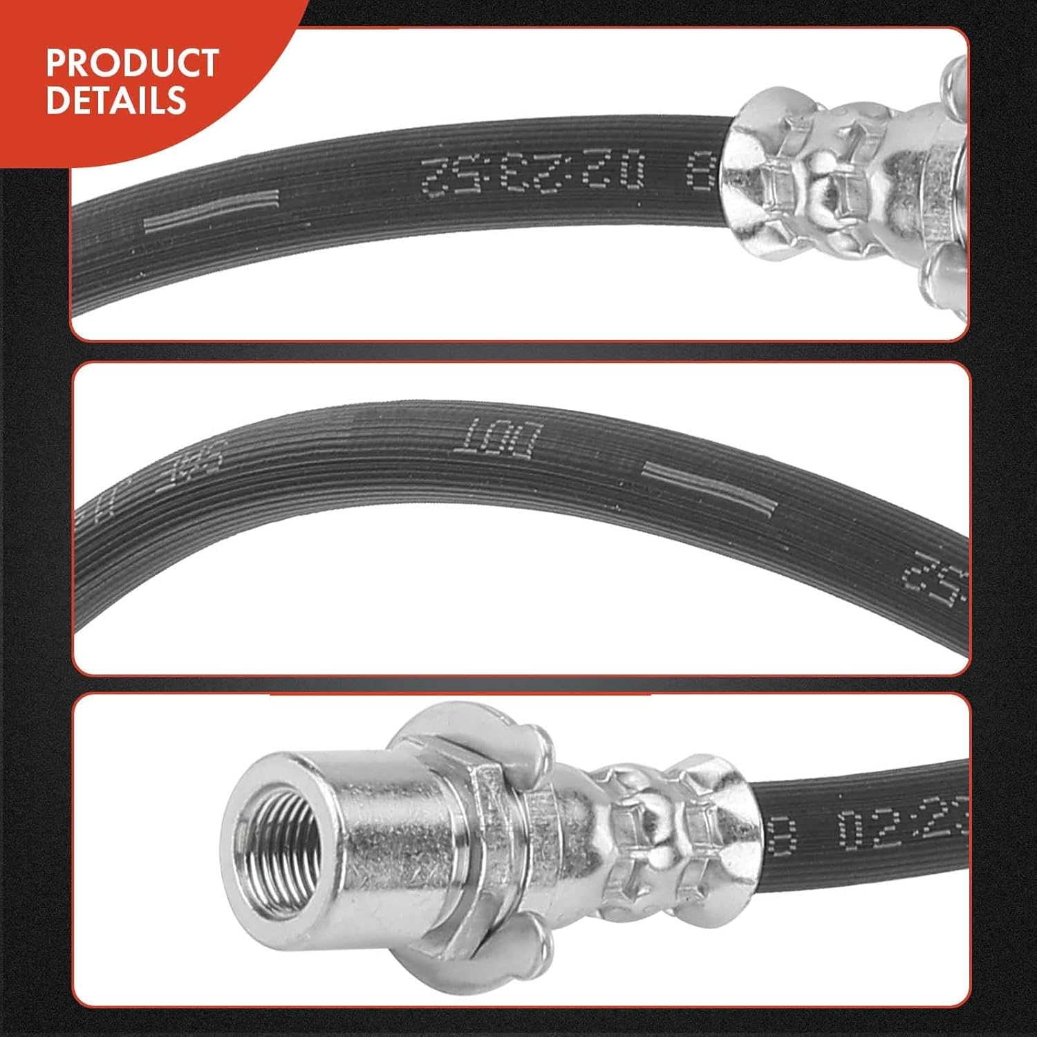 A-Premium Rear Driver and Passenger Brake Hydraulic Hoses Compatible with Select Jeep and Dodge Models - Grand Cherokee 2011-2020, Durango 2011-2021 - Replace# 68284572AC, 68284573AC(Pack of 2)